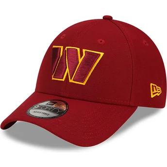 New Era Curved Brim 9FORTY The League Washington Commanders NFL Red Adjustable Cap