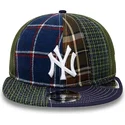 new-era-flat-brim-9fifty-patch-panel-new-york-yankees-mlb-navy-blue-and-green-adjustable-cap