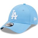 new-era-curved-brim-9forty-league-essential-los-angeles-dodgers-mlb-blue-adjustable-cap