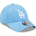 mutzen-gebogen-blau-verstellbares-band-9forty-league-essential-der-los-angeles-dodgers-mlb-von-new-era
