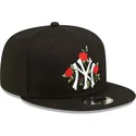 new-era-flat-brim-9fifty-flower-new-york-yankees-mlb-black-snapback-cap