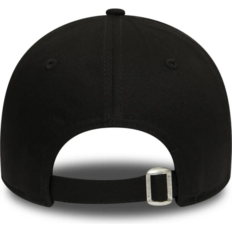 schwarze-verstellbare-curved-cap-fur-damen-9forty-essential-der-new-york-yankees-mlb-von-new-era