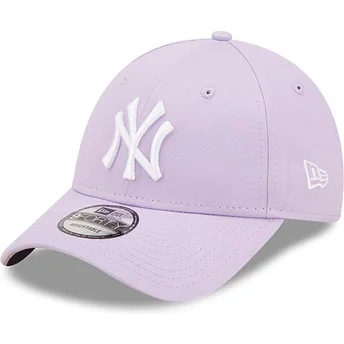 Mützen gebogen violett verstellbares band 9FORTY League Essential der New York Yankees MLB von New Era