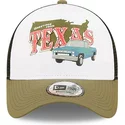 casquette-trucker-verte-noire-et-blanche-texas-a-frame-us-state-wordmark-new-era
