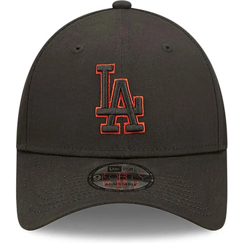 mutzen-gebogen-schwarz-verstellbares-band-9forty-team-outline-der-los-angeles-dodgers-mlb-von-new-era mutzen-gebogen-schwarz-verstellbares-band-9forty-team-outline-der-los-angeles-dodgers-mlb-von-new-era