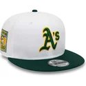 mutzen-flach-weiss-snapback-rickey-henderson-9fifty-crown-patches-der-oakland-athletics-mlb-von-new-era