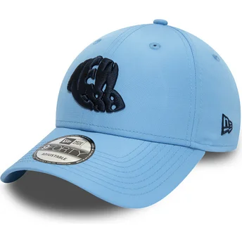 New Era Curved Brim 9FORTY Historic Logo Blue Adjustable Cap