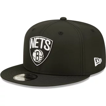 Casquette plate noire snapback 9FIFTY Neon Pack Brooklyn Nets NBA New Era
