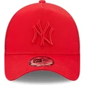 mutzen-gebogen-rot-snapback-a-frame-tonal-mesh-der-new-york-yankees-mlb-von-new-era