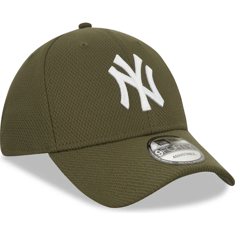 mutzen-gebogen-grun-verstellbares-band-9forty-diamond-era-der-new-york-yankees-mlb-von-new-era