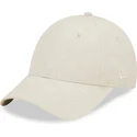 beige-gebogene-verstellbare-damenkappe-9forty-monogram-der-new-york-yankees-mlb-von-new-era