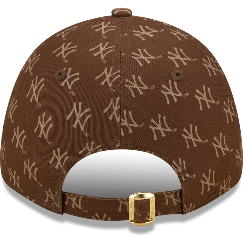 mutzen-gebogen-braun-verstellbares-band-9forty-monogram-der-new-york-yankees-mlb-von-new-era