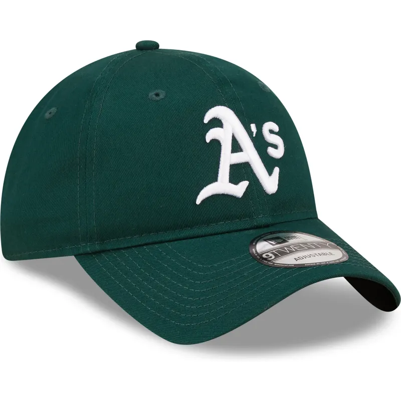 mutzen-gebogen-grun-verstellbares-band-9twenty-league-essential-der-oakland-athletics-mlb-von-new-era