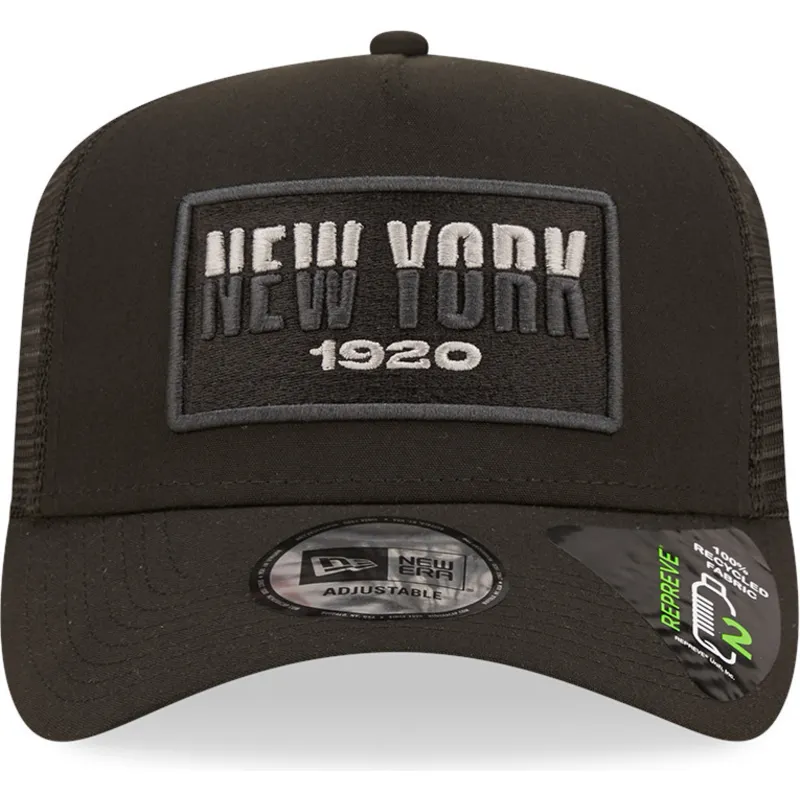 schwarze-trucker-kappe-new-york-a-frame-repreve-usa-state-von-new-era