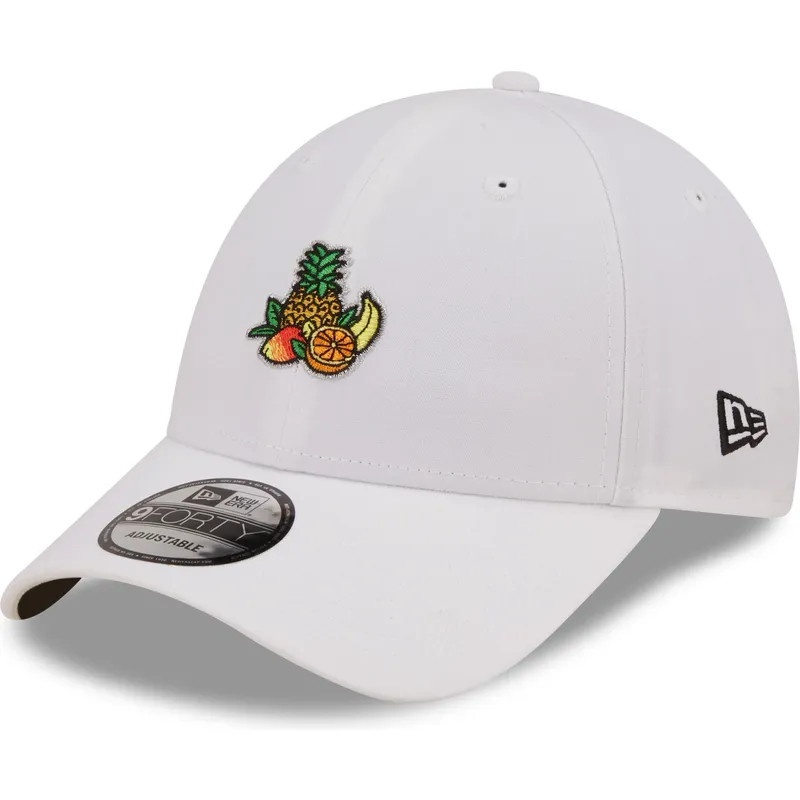 weisse-verstellbare-curved-cap-juice-tropical-fruits-9forty-food-icon-von-new-era