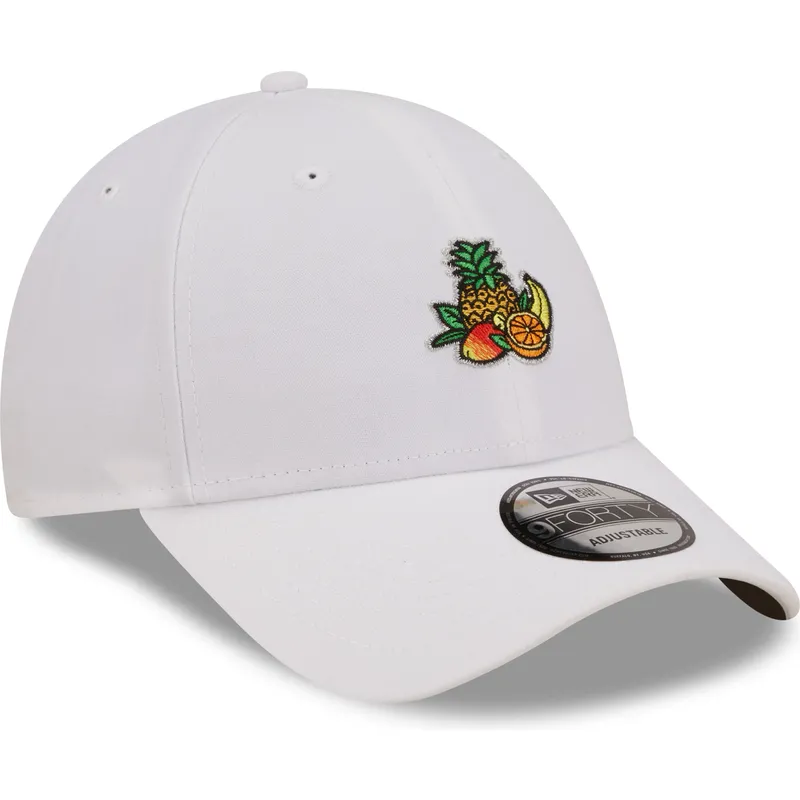 weisse-verstellbare-curved-cap-juice-tropical-fruits-9forty-food-icon-von-new-era