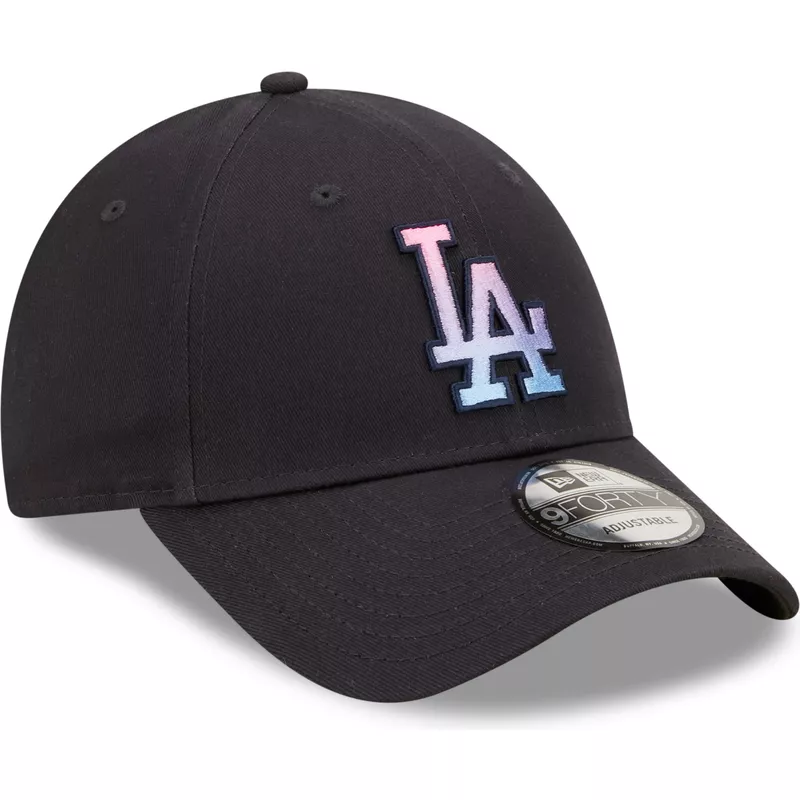 casquette-courbee-bleue-marine-ajustable-9forty-gradient-infill-los-angeles-dodgers-mlb-new-era