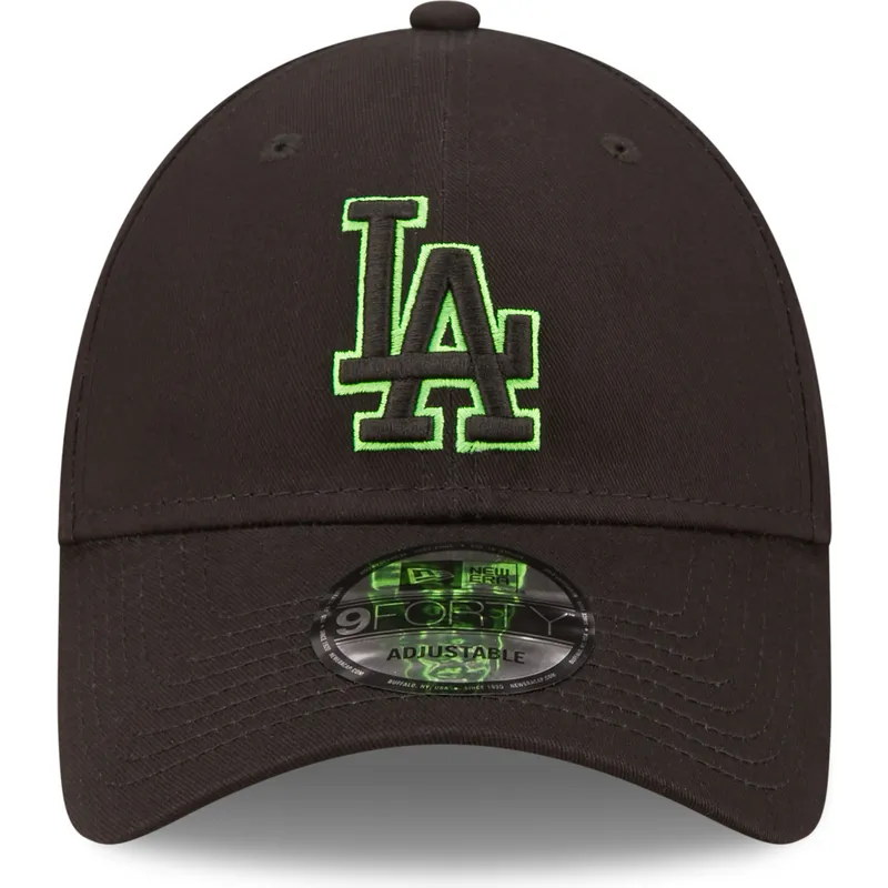 mutzen-gebogen-schwarz-verstellbares-band-9forty-neon-outline-der-los-angeles-dodgers-mlb-von-new-era