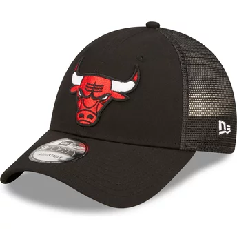 New Era A Frame Home Field Chicago Bulls NBA Black Adjustable Trucker Hat
