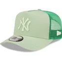 mutzen-gebogen-grun-snapback-claro-a-frame-tonal-mesh-der-new-york-yankees-mlb-von-new-era