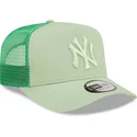 mutzen-gebogen-grun-snapback-claro-a-frame-tonal-mesh-der-new-york-yankees-mlb-von-new-era