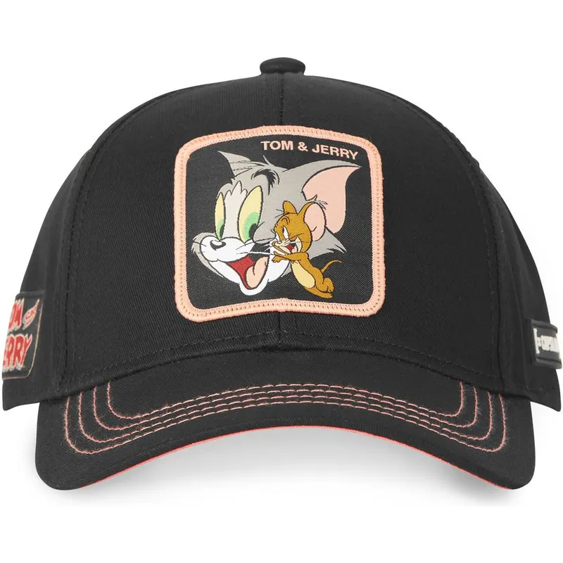 schwarze-verstellbare-curved-cap-tom-und-jerry-tj3-looney-tunes-von-capslab