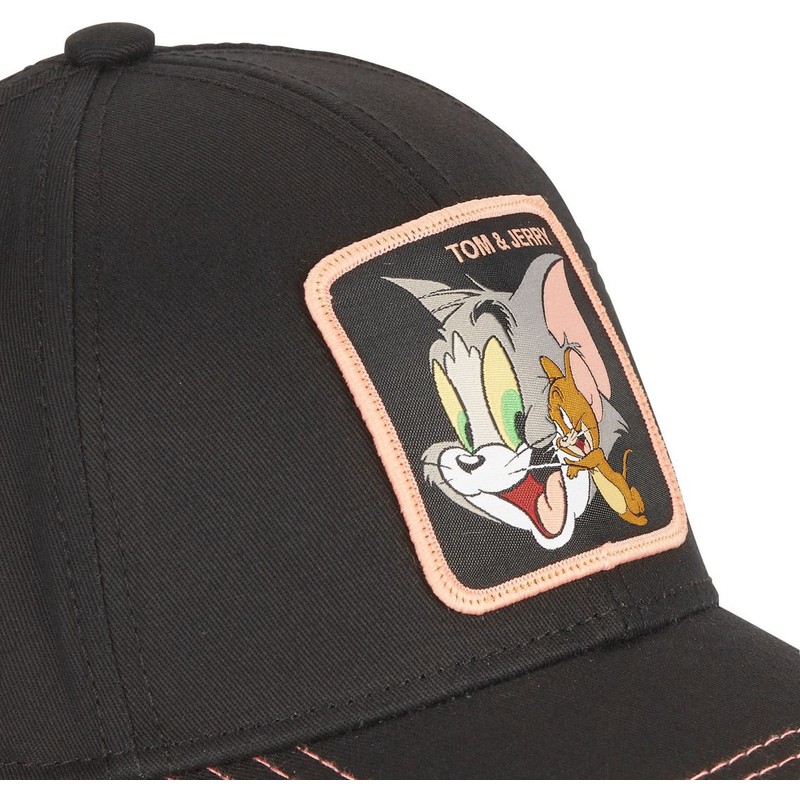 capslab-curved-brim-tom-and-jerry-tj3-looney-tunes-black-adjustable-cap