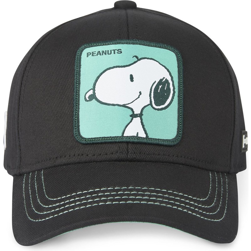 capslab-curved-brim-snoopy-nu1-peanuts-black-snapback-cap