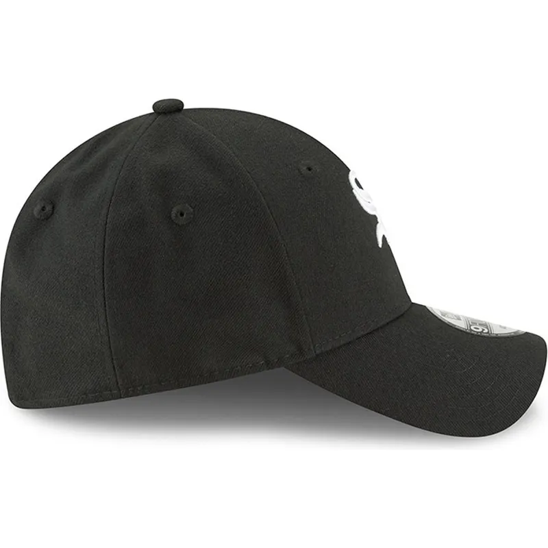 schwarze-verstellbare-gebogene-kappe-9forty-the-league-der-chicago-white-sox-mlb-von-new-era