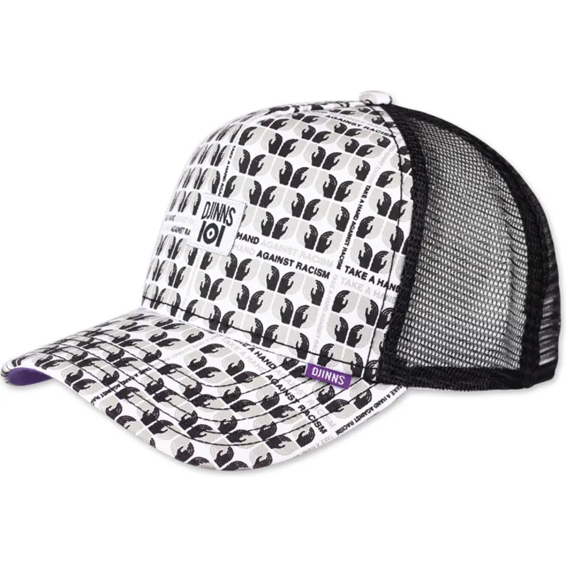 trucker-cap-weiss-und-schwarz-take-a-hand-against-racism-hft-ioi-von-djinns