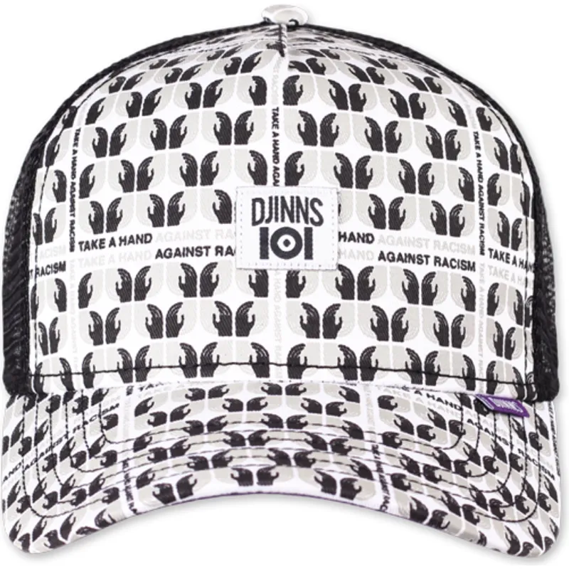 trucker-cap-weiss-und-schwarz-take-a-hand-against-racism-hft-ioi-von-djinns
