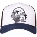 weisse-braune-und-blaue-trucker-kappe-lazy-mermaid-hft-lazy-days-are-the-best-days-von-djinns