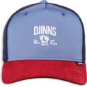 blaue-und-rote-verstellbare-gebogene-kappe-do-nothing-club-hft-dnc-mix-fabric-von-djinns