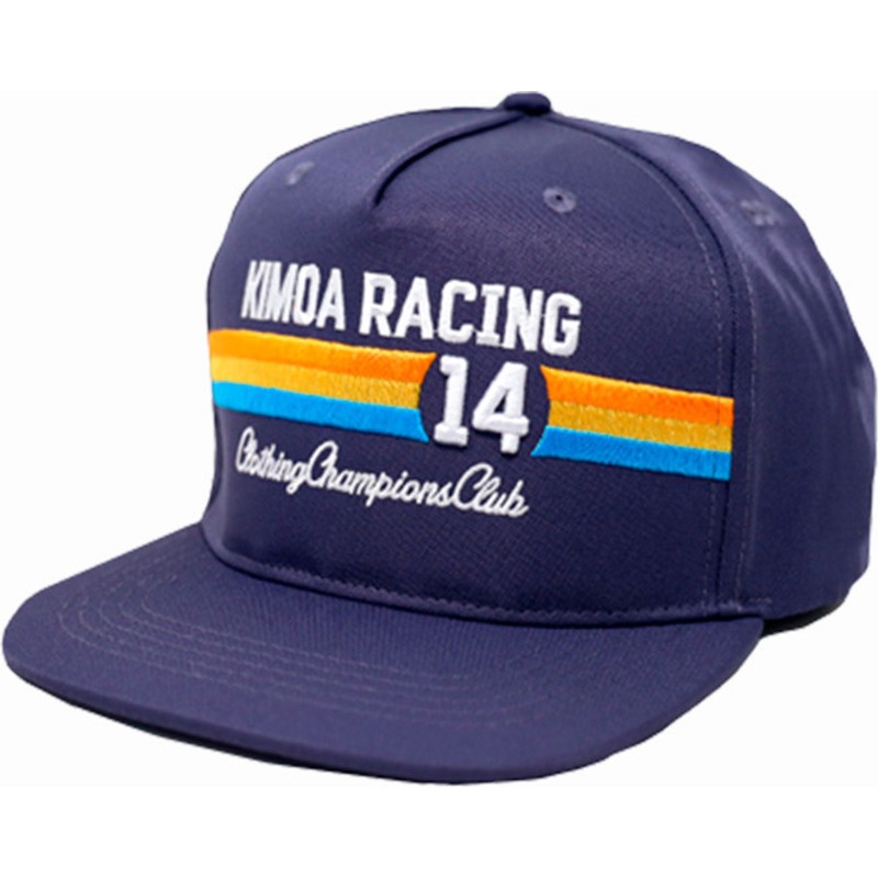 kimoa-flat-brim-racing-14-navy-blue-adjustable-cap