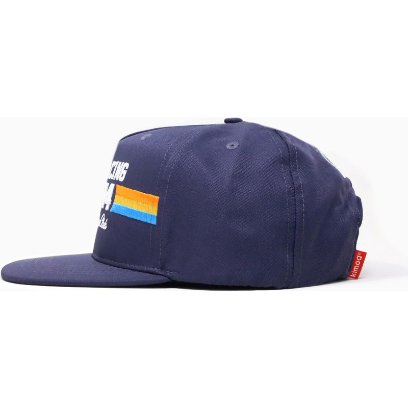 kimoa-flat-brim-racing-14-navy-blue-adjustable-cap