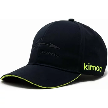 Kimoa Curved Brim Fernando Alonso Aston Martin Formula 1 Black Adjustable Cap
