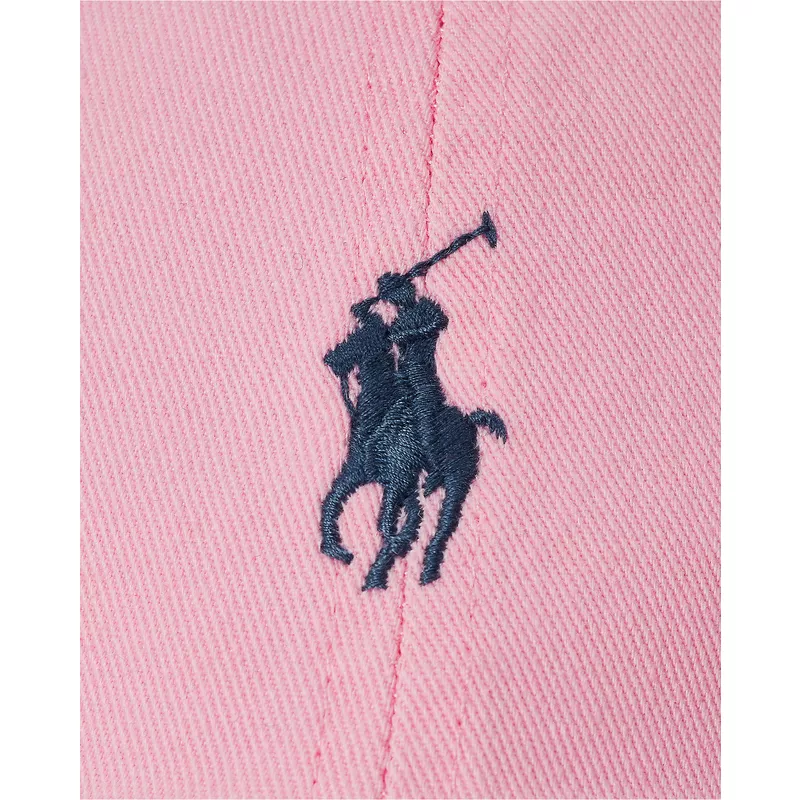 casquette-courbee-rose-ajustable-avec-logo-bleu-cotton-chino-classic-sport-polo-ralph-lauren