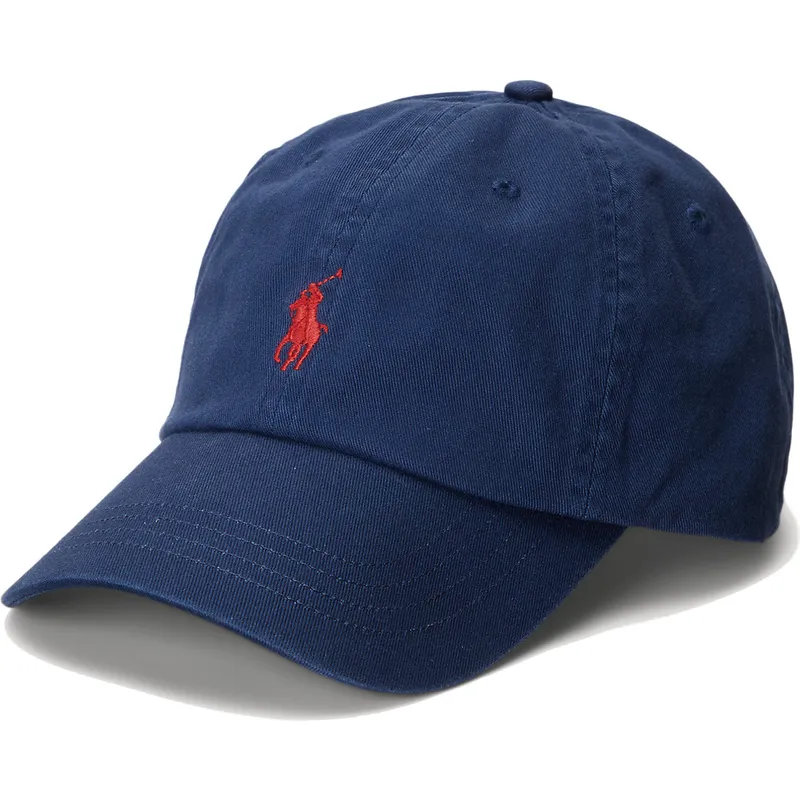 marineblaue-verstellbare-curved-cap-mit-rotem-logo-cotton-chino-classic-sport-von-polo-ralph-lauren