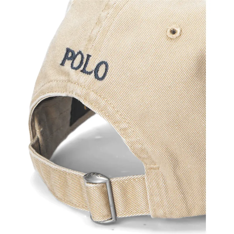 hellbraune-verstellbare-curved-cap-mit-blauem-logo-cotton-chino-classic-sport-von-polo-ralph-lauren