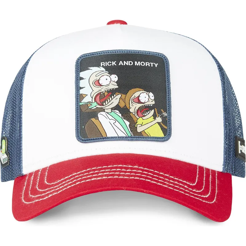 weisse-blaue-und-rote-trucker-kappe-rick-und-morty-re4-rick-und-morty-von-capslab