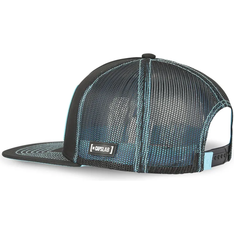 schwarze-und-blaue-trucker-flatcap-son-goku-super-saiyan-blue-sa1-dragon-ball-von-capslab schwarze-und-blaue-trucker-flatcap-son-goku-super-saiyan-blue-sa1-dragon-ball-von-capslab
