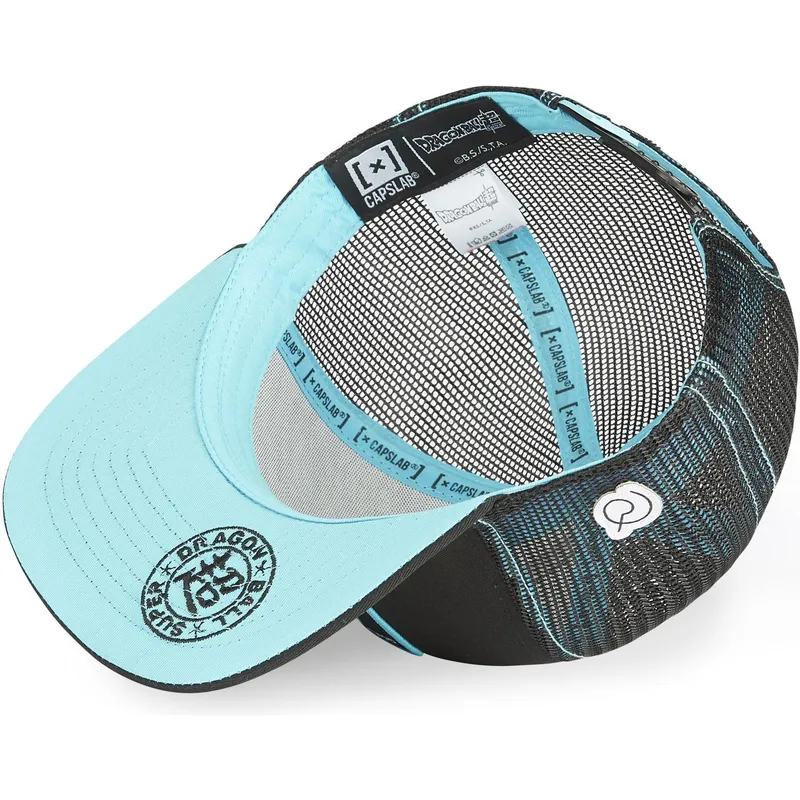 schwarze-und-blaue-trucker-flatcap-son-goku-super-saiyan-blue-sa1-dragon-ball-von-capslab schwarze-und-blaue-trucker-flatcap-son-goku-super-saiyan-blue-sa1-dragon-ball-von-capslab
