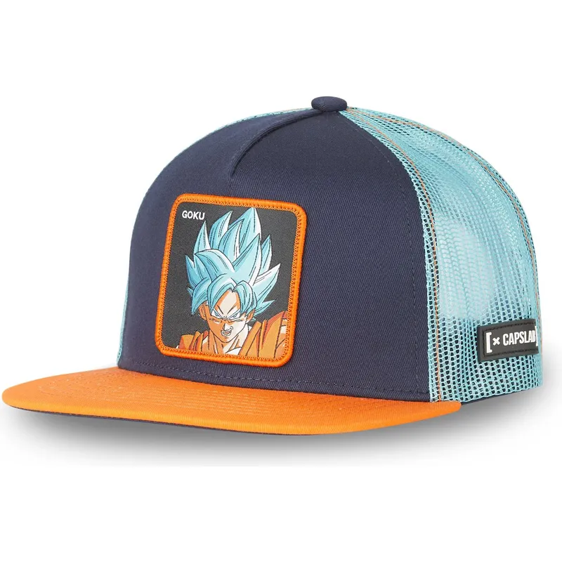 flache-trucker-kappe-marineblau-und-orange-son-goku-super-saiyan-blue-sa2-dragon-ball-von-capslab flache-trucker-kappe-marineblau-und-orange-son-goku-super-saiyan-blue-sa2-dragon-ball-von-capslab