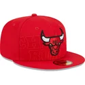 casquette-plate-rouge-ajustee-59fifty-draft-edition-2023-chicago-bulls-nba-new-era