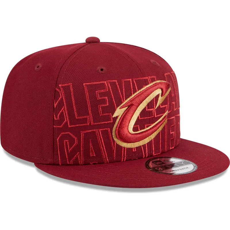 rote-flache-snapback-kappe-9fifty-draft-edition-2023-der-cleveland-cavaliers-nba-von-new-era