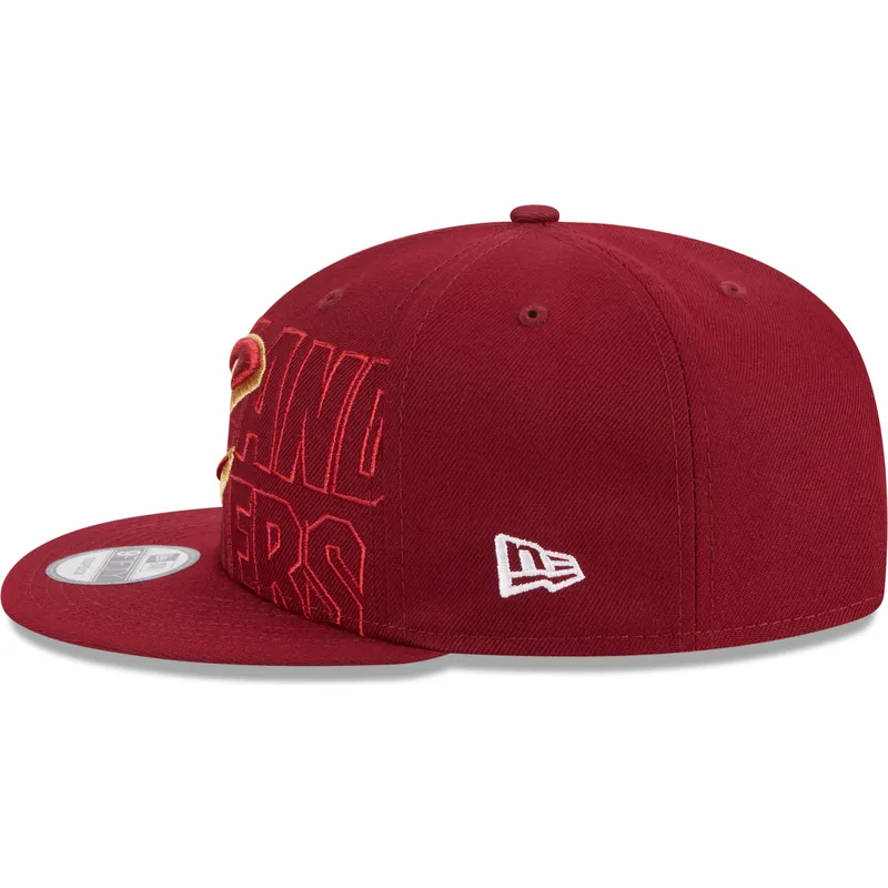 rote-flache-snapback-kappe-9fifty-draft-edition-2023-der-cleveland-cavaliers-nba-von-new-era