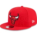 rote-flache-snapback-kappe-9fifty-draft-edition-2023-der-chicago-bulls-nba-von-new-era
