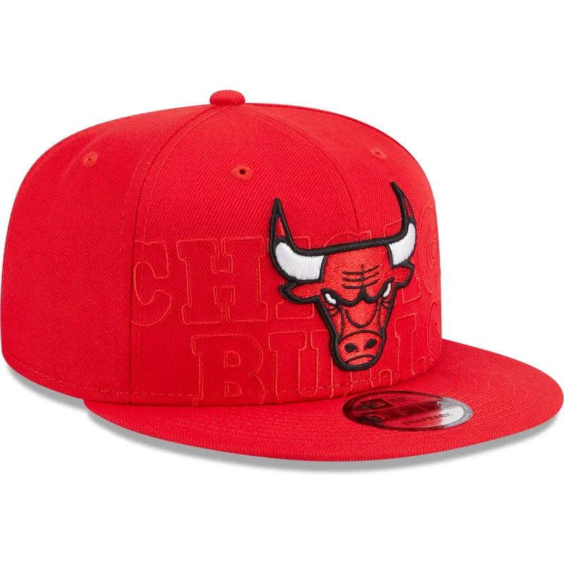 rote-flache-snapback-kappe-9fifty-draft-edition-2023-der-chicago-bulls-nba-von-new-era