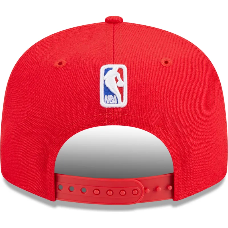 rote-flache-snapback-kappe-9fifty-draft-edition-2023-der-chicago-bulls-nba-von-new-era