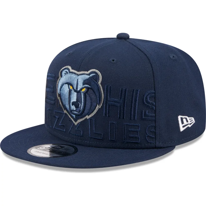 mutzen-flach-marineblau-snapback-9fifty-draft-edition-2023-der-memphis-grizzlies-nba-von-new-era